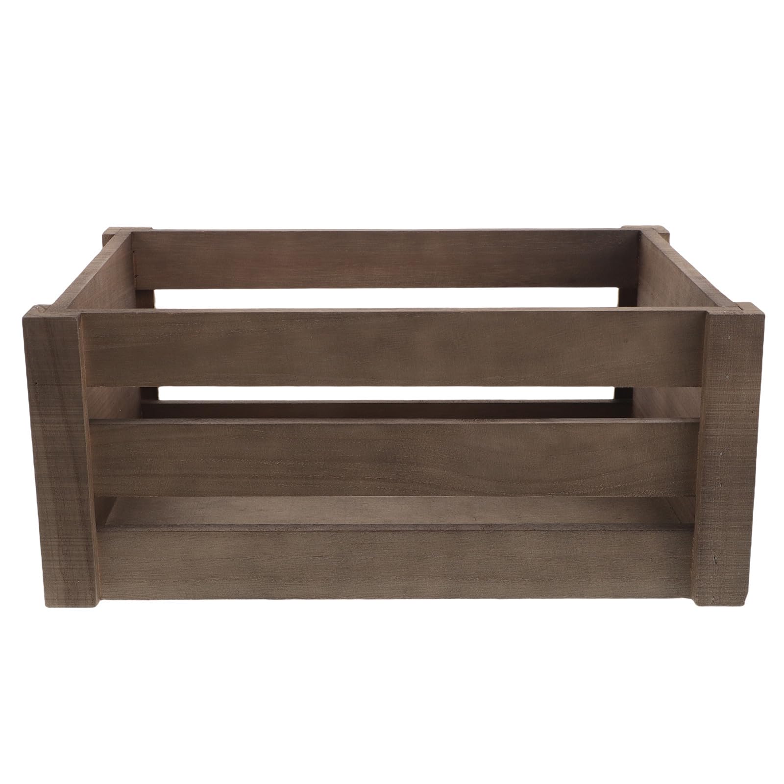 Cassa Porta Dischi in Vinile in Legno con Maniglie 35x25x15cm | Stile Retrò, Robusta Struttura Solida, Uso su Scrivania e Qualsiasi Stanza