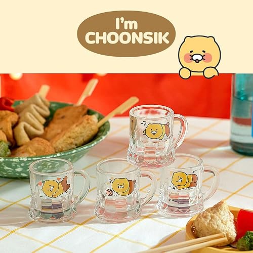 Miniatura 3 de Kakao Soju - Juego de 4 vasos de chupito en caja de regalo, cristal Choonsik