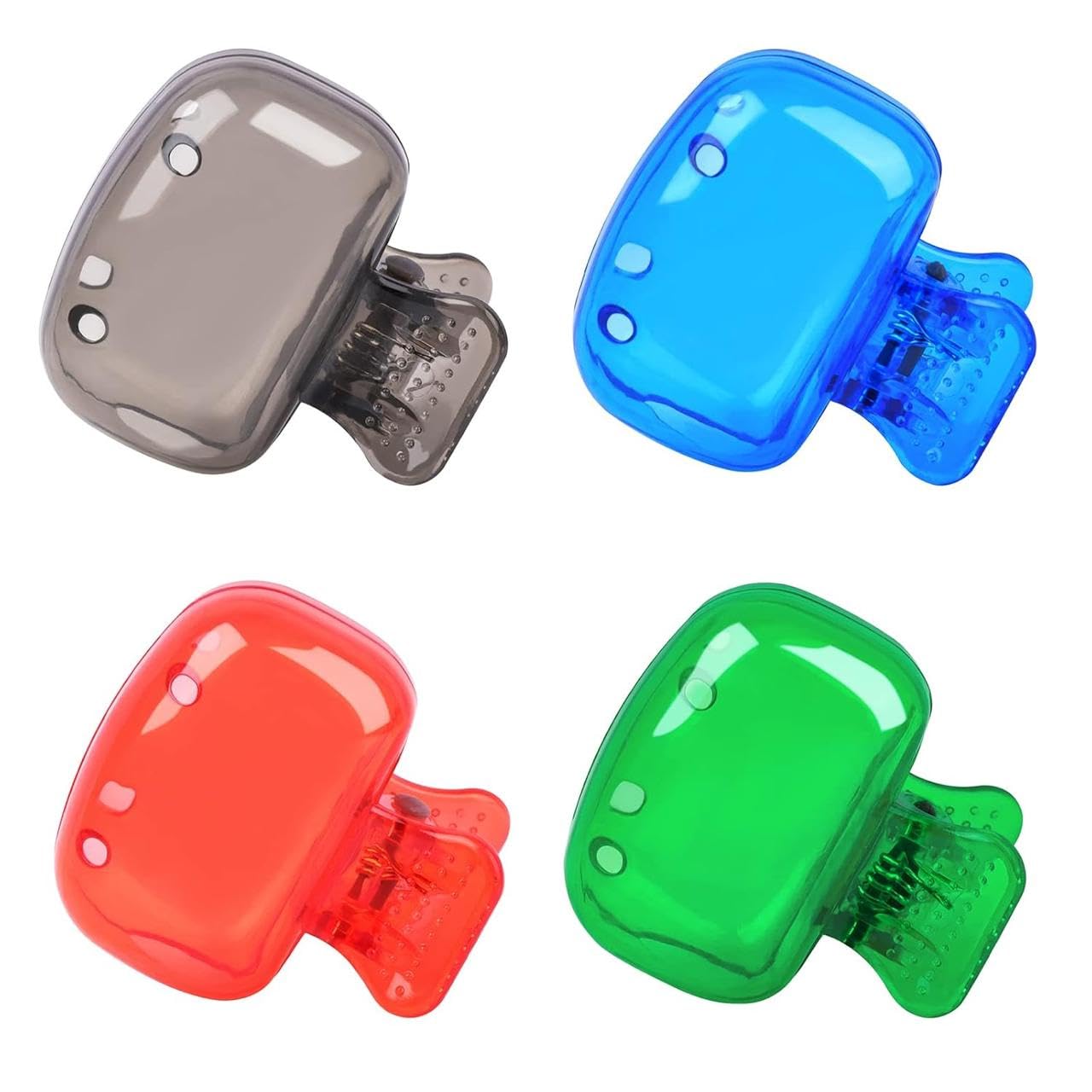 INEFFABLE Toothbrush Head Cover Caps, Set of 4, Multicolour, Transparent Plastic, Protective Travel Case for Kids and Adults-image-6