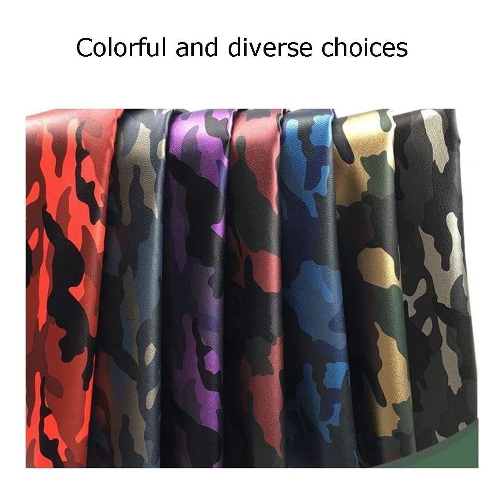 138 * 100cm Camouflage Stoff Meterware aus Polyester Dick Reissfest zur Herstellung von Outdoor-Kleidung, Rucksäcken, Tischdecken,DIY Handwerk(Crimson,1.38X2m)