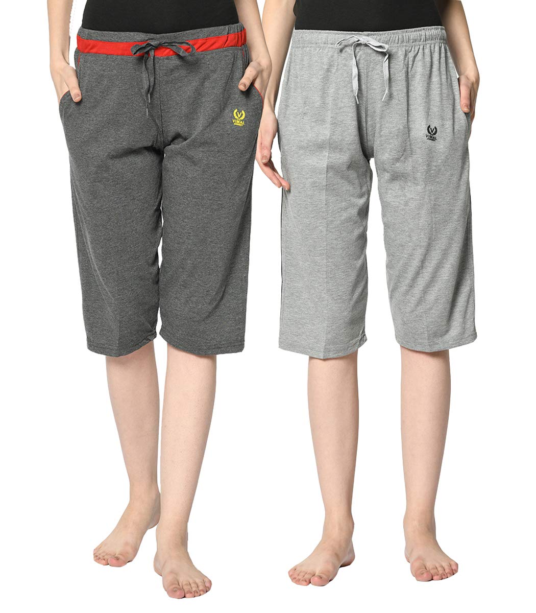 Regular Fit Women Capris(Pack of 2-MACK633579)-image-11