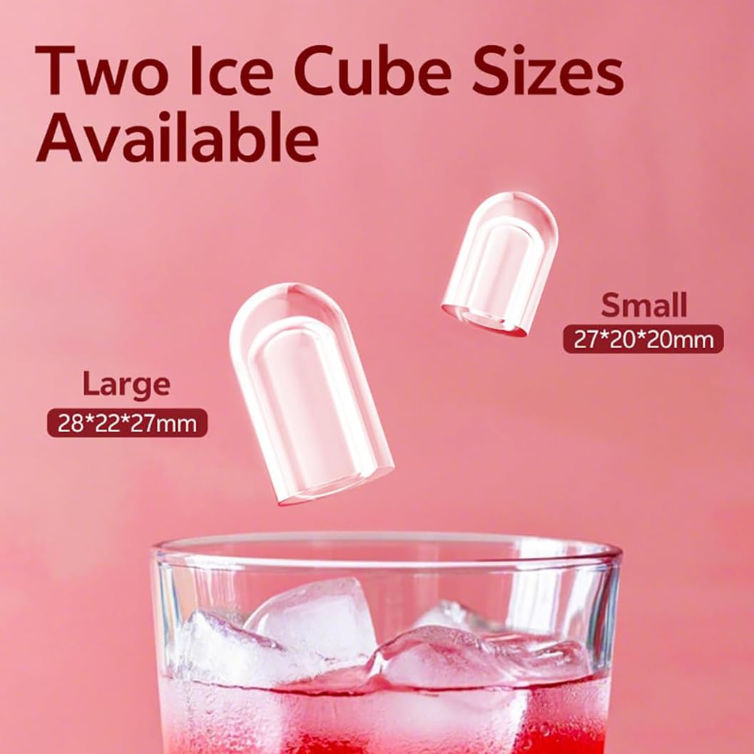 9 pezzi/6 minuti MACCHINA ICE compatta, produttore di ghiaccio della pepita da banco, auto -pulizia, cubo di ghiaccio a 2 dimensioni, per bar, controsoffitto da cucina, camper, appartamento, ca black