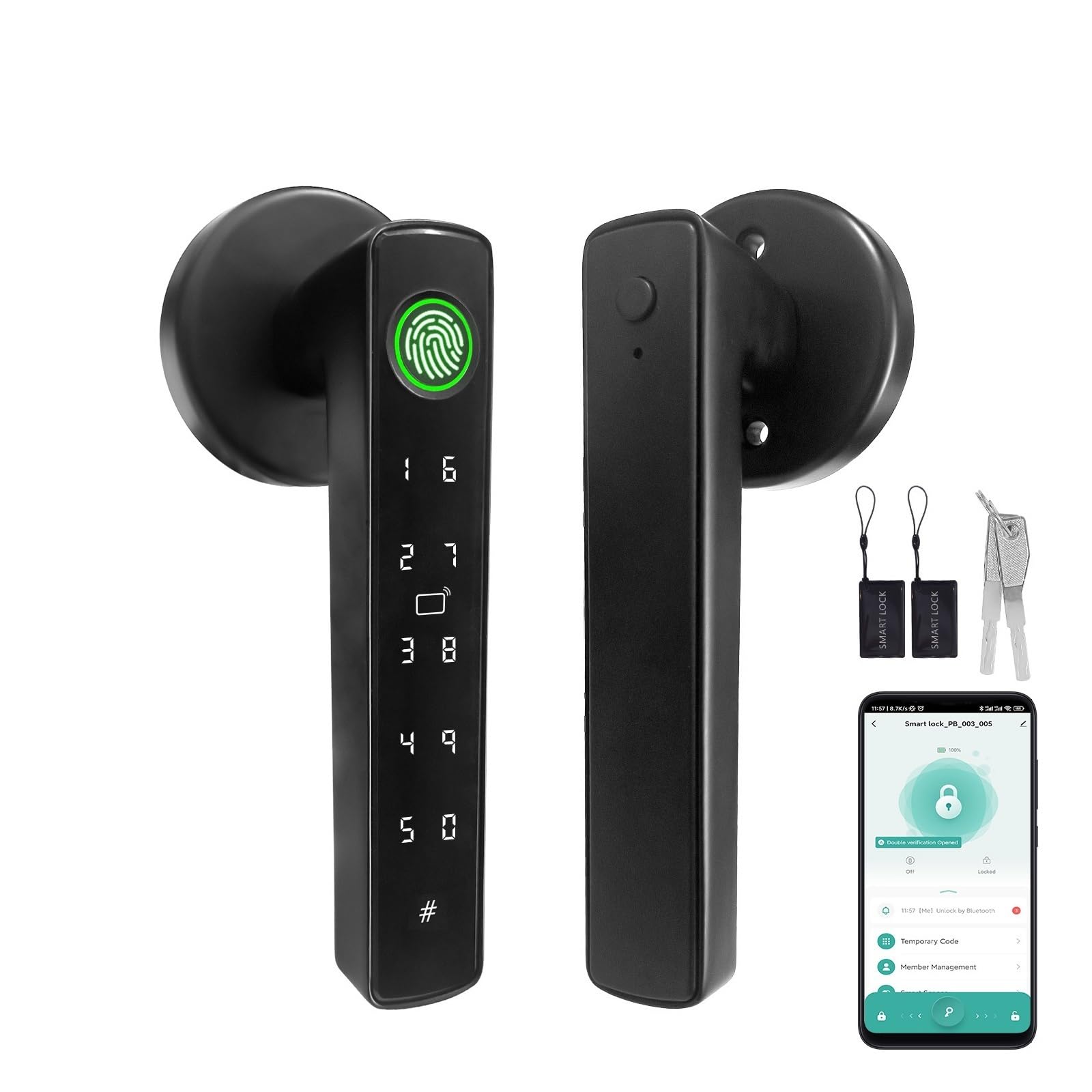 Inteligentny zamek do drzwi, Inteligentny biometryczny zamek do drzwi Bluetooth Elektroniczny zabezpieczający ochrony automatyki domowej