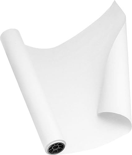 DIY Crew Rollo de papel para manualidades, ideal para dibujar y carteles de niños, rollo de papel kraft blanco, grosor adecuado para proyectos de