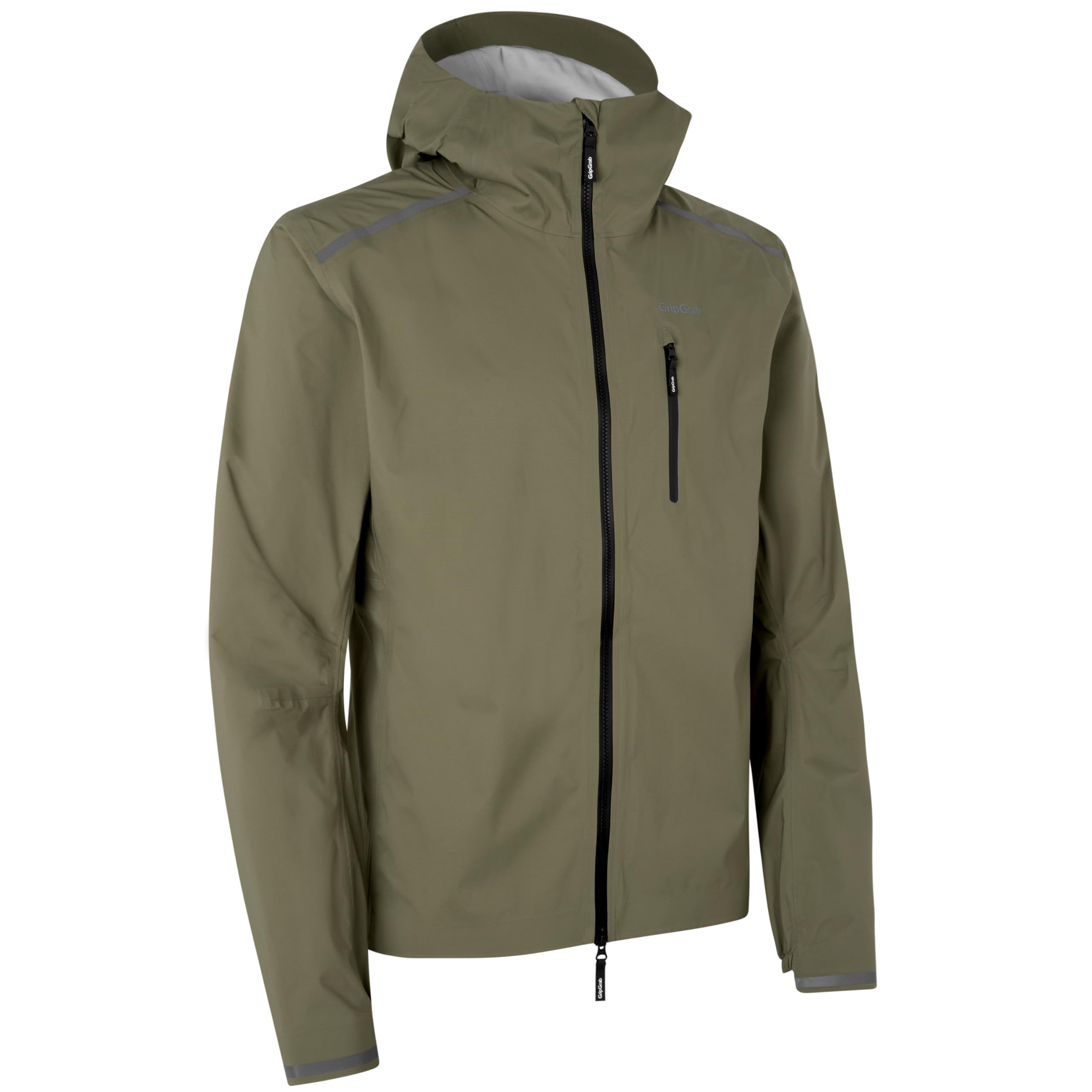 GripGrab EXPLR Waterproof Lightweight Cycling Rain Jacket with Under-Helmet Brimmed Hood Rainproof Unisex Bicycle Raincoat