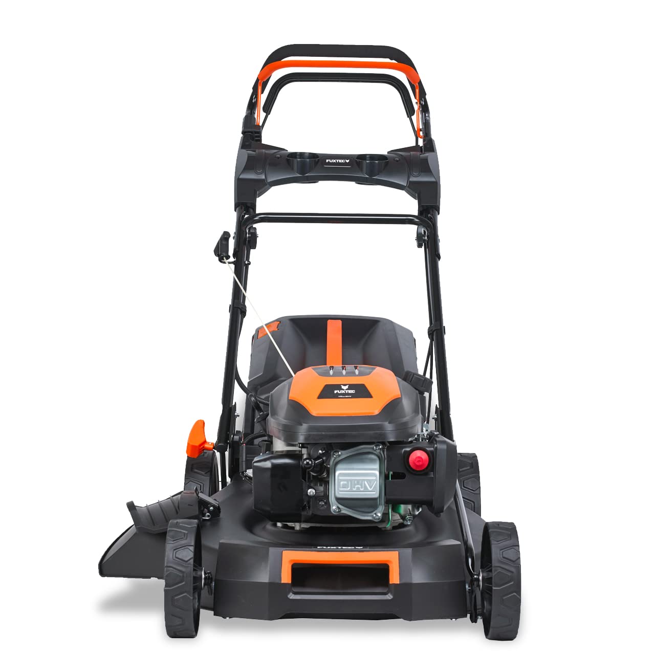 FUXTEC Cortacésped autopropulsado de Gasolina con Arranque eléctrico FX-RM5170eS 4en1-170 cm3 4CV, 4 Tiempos, Ancho de Corte 51 cm, Alto de Corte 7 Pos. 60L, Función Mulching & Descarga Lateral