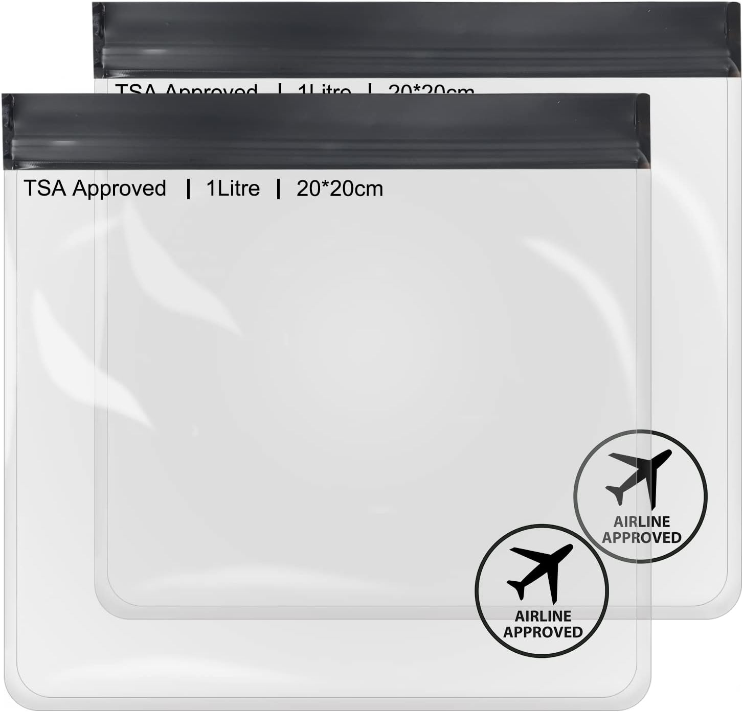 Lamapee Clear Travel Toiletries Bag, 2 Pack TSA Approved Airport