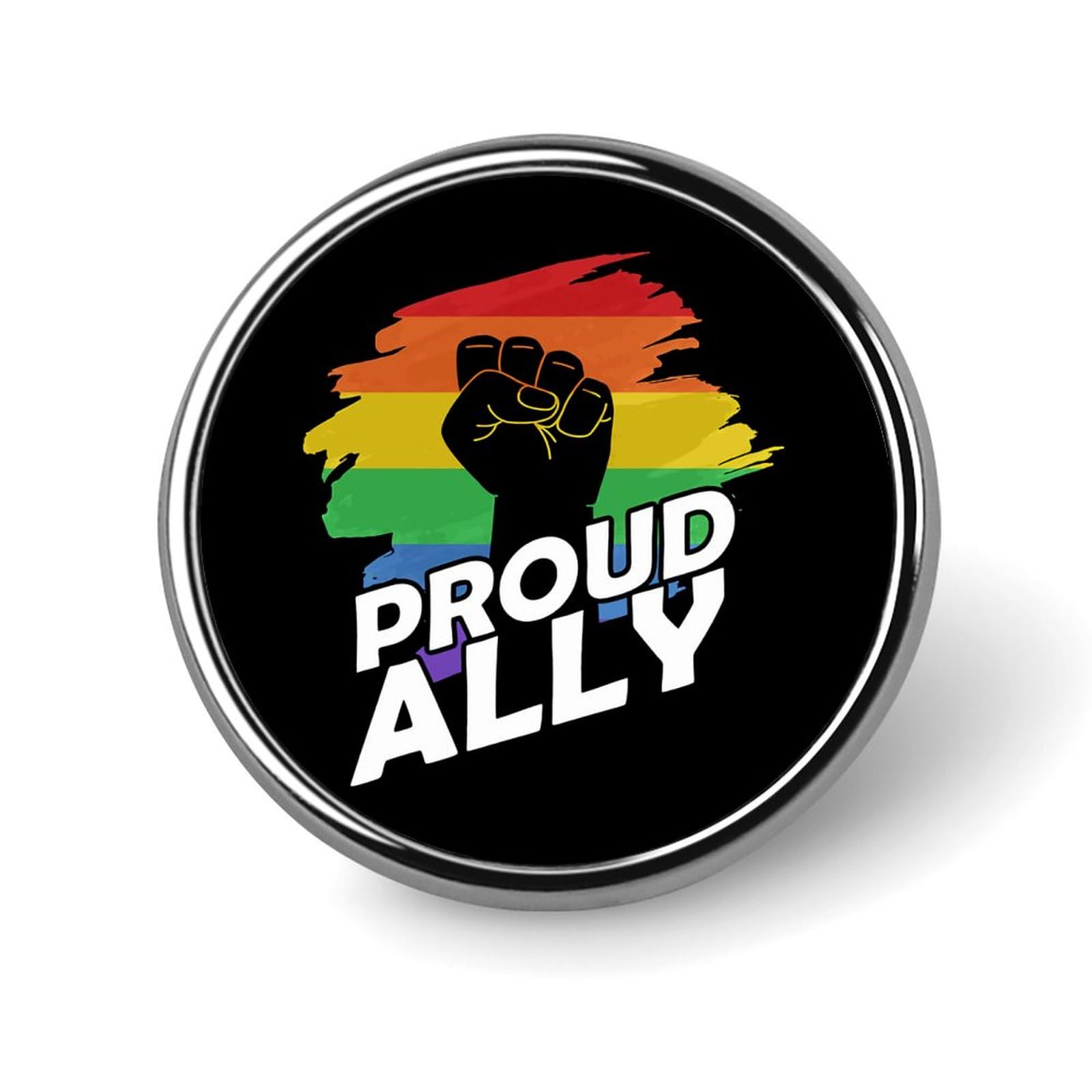 Pride Month LGBTQ Gay Pride Ally Pins Round Buttons Brooches Enamel Lapel Pin Party Supplies Decor Badges for Hats Clothes Bags