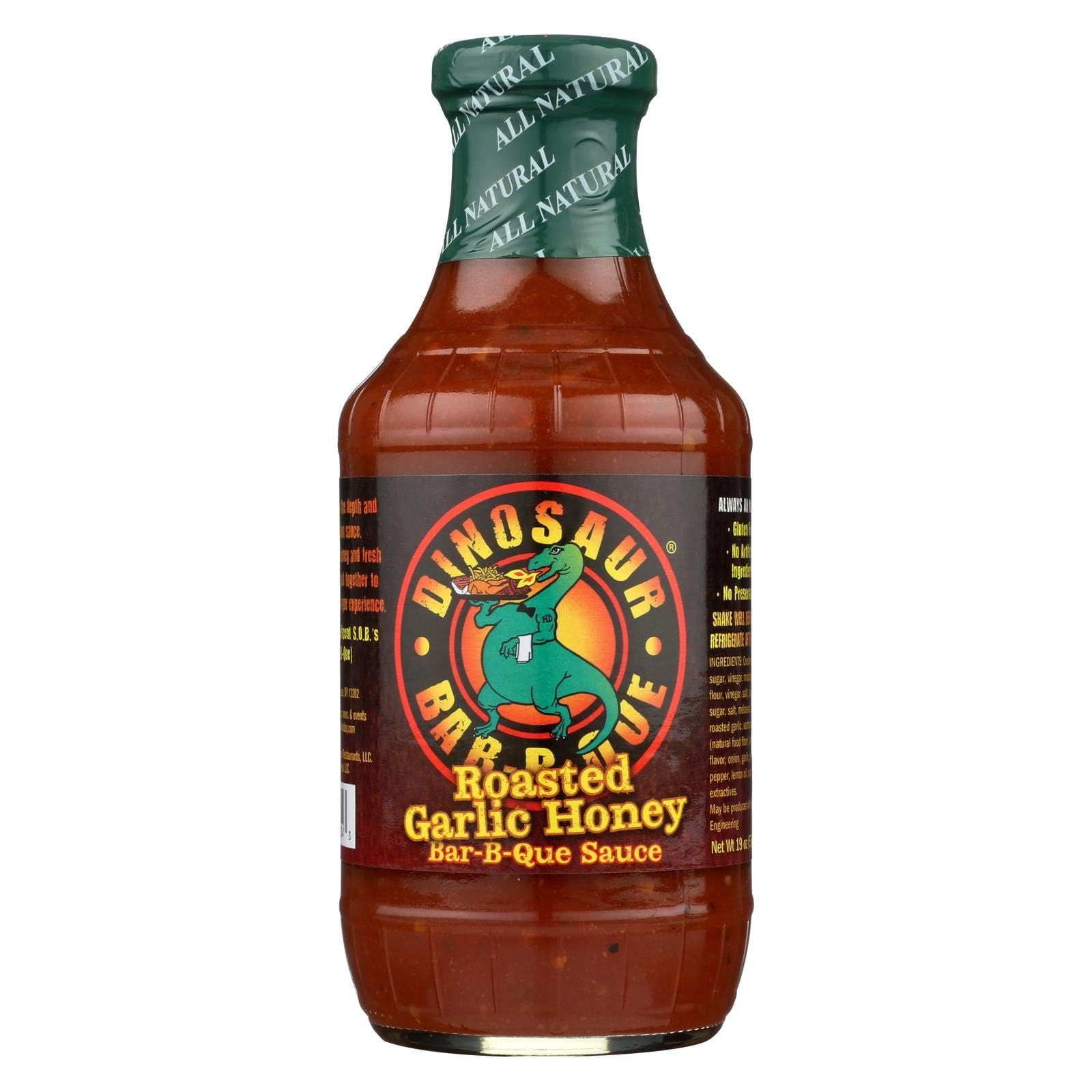 Dinosaur Sauce Honey Bbq Rstd Grlc, 1.18 Pound (Pack of 6)