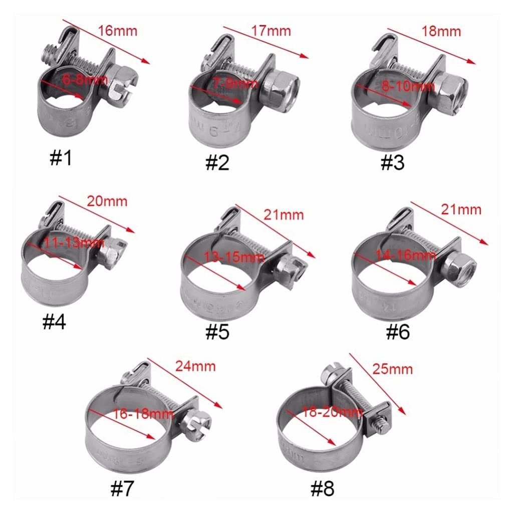 10 sztuk regulowanych zacisków do węża SUS(16-18mm)