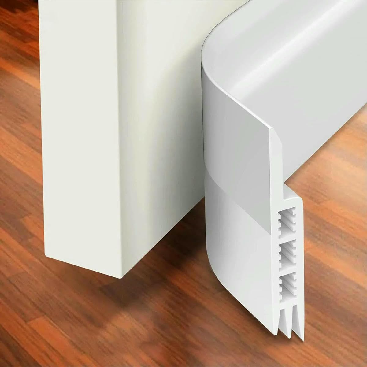 1Pc 1 Meter Door Bottom Sealing Strip Self-Adhesive Aoors and,Sound Insulation, Windproof, Porous Sealing Strip-White 5pcs