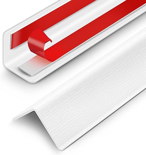AGHITG Protector de esquina de pared, protectores de esquina autoadhesivos para paredes, protector de borde para paredes. 1-58 pulgadas de ancho x