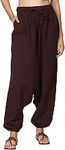 Aatman One Size Women's Eco-Friendly Cotton Harem Pants | Fits Waist Size 28 to 36 Inches