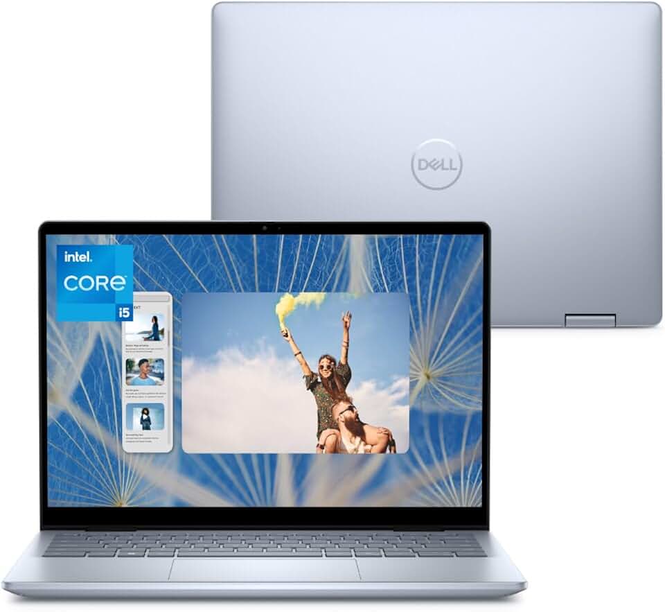 Notebook 2 em 1 Dell Inspiron 2IN1-I51334U-M31 14" FHD+ Touch Intel® Core™ i5 16GB 512GB SSD Windows 11 Prata Gelo