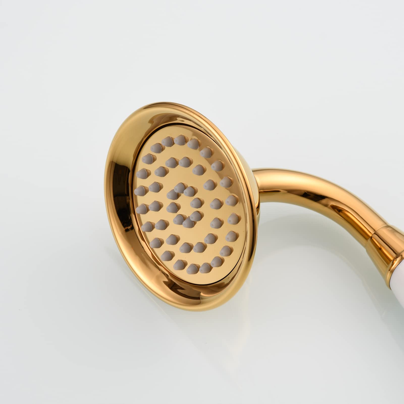 CIENCIA Set Telefoni Doccia in Ottone Soffione Doccia Oro Doccia a Mano Alta Pressione Soffione per Doccia con Tubo, BS126F