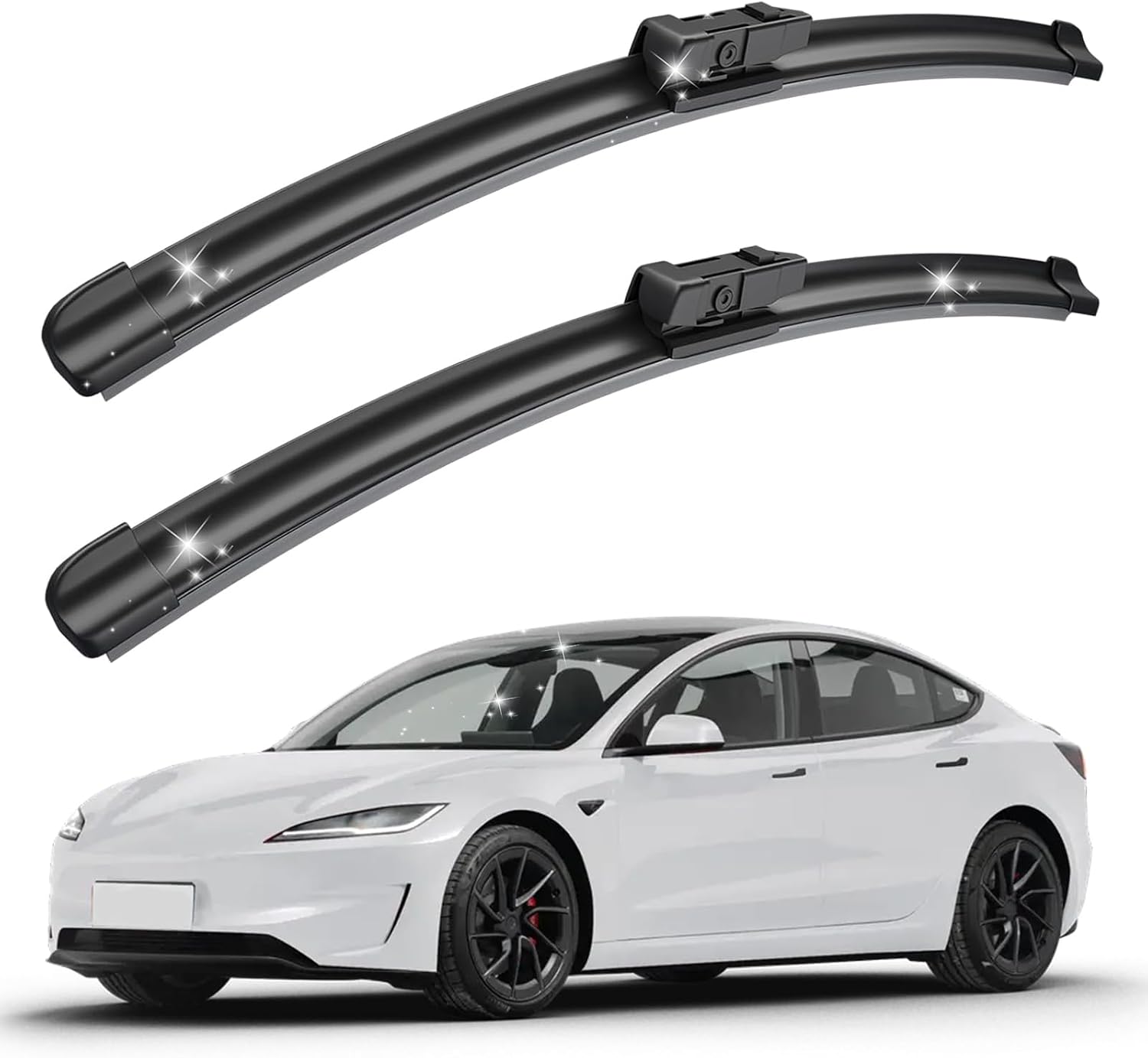 26"+19" Windshield Wiper Blades for Tesla Model 3 2017 2018 2019 2020 2021 2022 2023, Top Lock OEM Replacement All-Season Wipers, 2 Pack