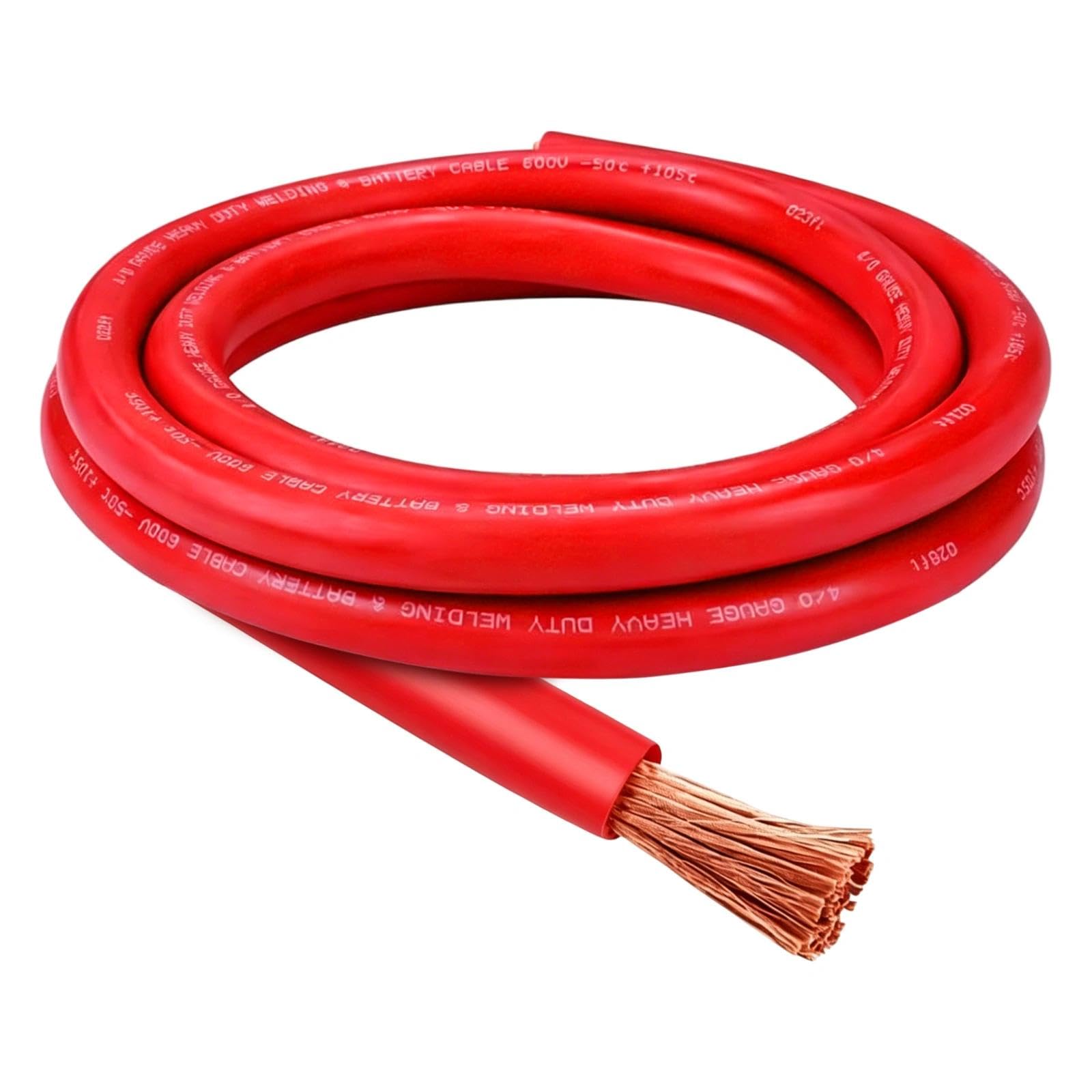 UL3512 16mm² Silicone Battery Cable, 90-110A 600V Max Voltage 2000V/AC(1Min) 200°C Copper Automotive Wire for 12V/24V Starter Motor, Inverter, Welding, Leisure Battery, Marine, Van (Red, 3 Metre)