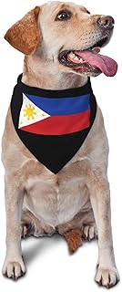 Philippines Flag Triangle Dog Bandana Scarf Accessories for Pet Bibs