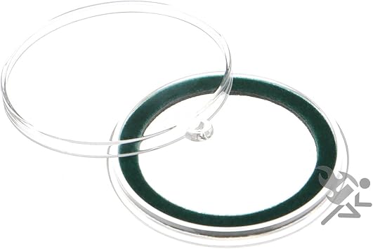 10 Air-tite 39mm Green Velour Colored Ring Coin Holder Capsules with Loop Holders for 1oz Silver & Copper Rounds Casino Chips
