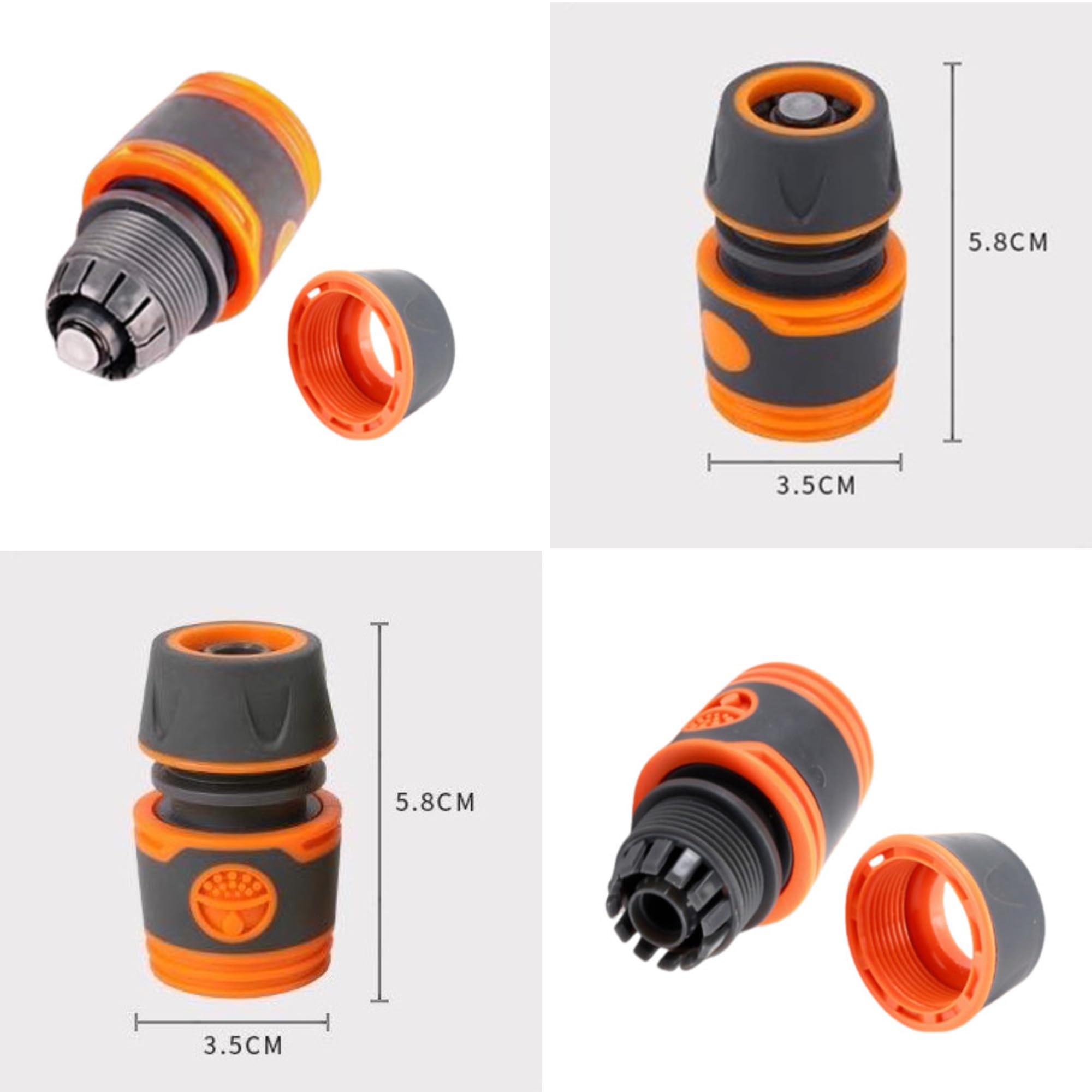 2 Stop Pack Hose Connector Set - Quick & Waterstop Connectors for Hose Ends UV & Frostproof, 1 - Image 2