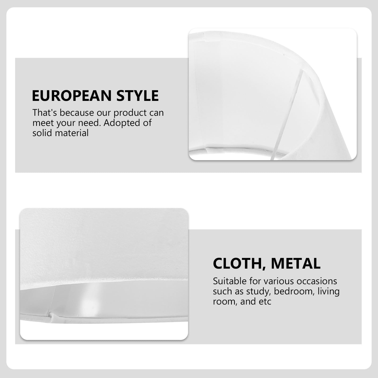 VICASKY Paralume Delicato E14 E27 Bianco Tavolo e Lampada da Metallo per Stile Europeo per Illuminazione in Interna Camera da Letto e Soggiorno