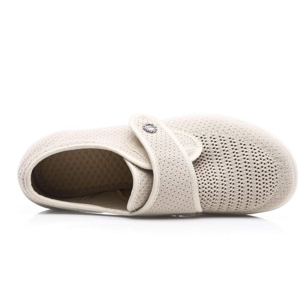 Scarpe comode per Edema da artrite,Aggiungi Fertilizzante per allargare Le Scarpe dei Piedi gonfi, Scarpe per diabetici in Magic Tape-Beige_41,Pantofola per diabetici Easy Close