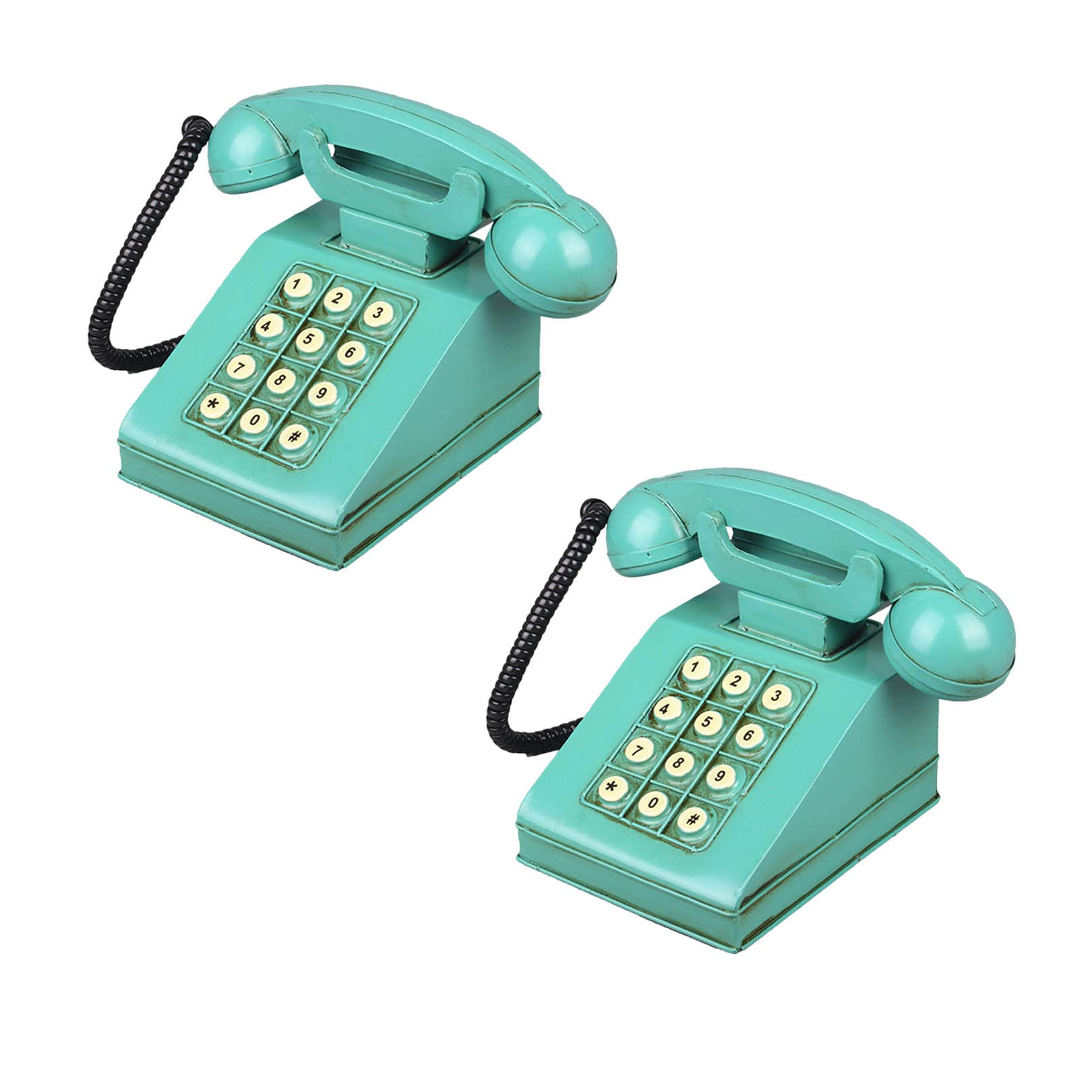Téléphone fixe antique rétro de salon objet décoration haut de gamme
