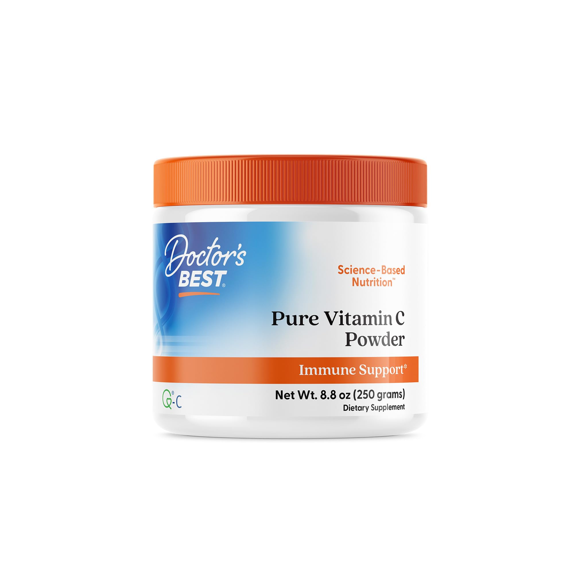 Doctor's Best Vitamin C Powder with Quali-C, Healthy Immune System, Brain, Eyes, Heart and Circulation, Joints, Sourced from Scotland, 250G, 8.8 Ounce (Pack of 1)