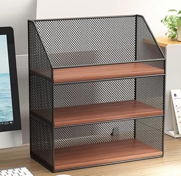 Desktop Storage Box with Lid   Small Clear Organizer for Office Supplies, Makeup, Crafts and More