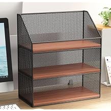 Desktop Storage Box with Lid   Small Clear Organizer for Office Supplies, Makeup, Crafts and More
