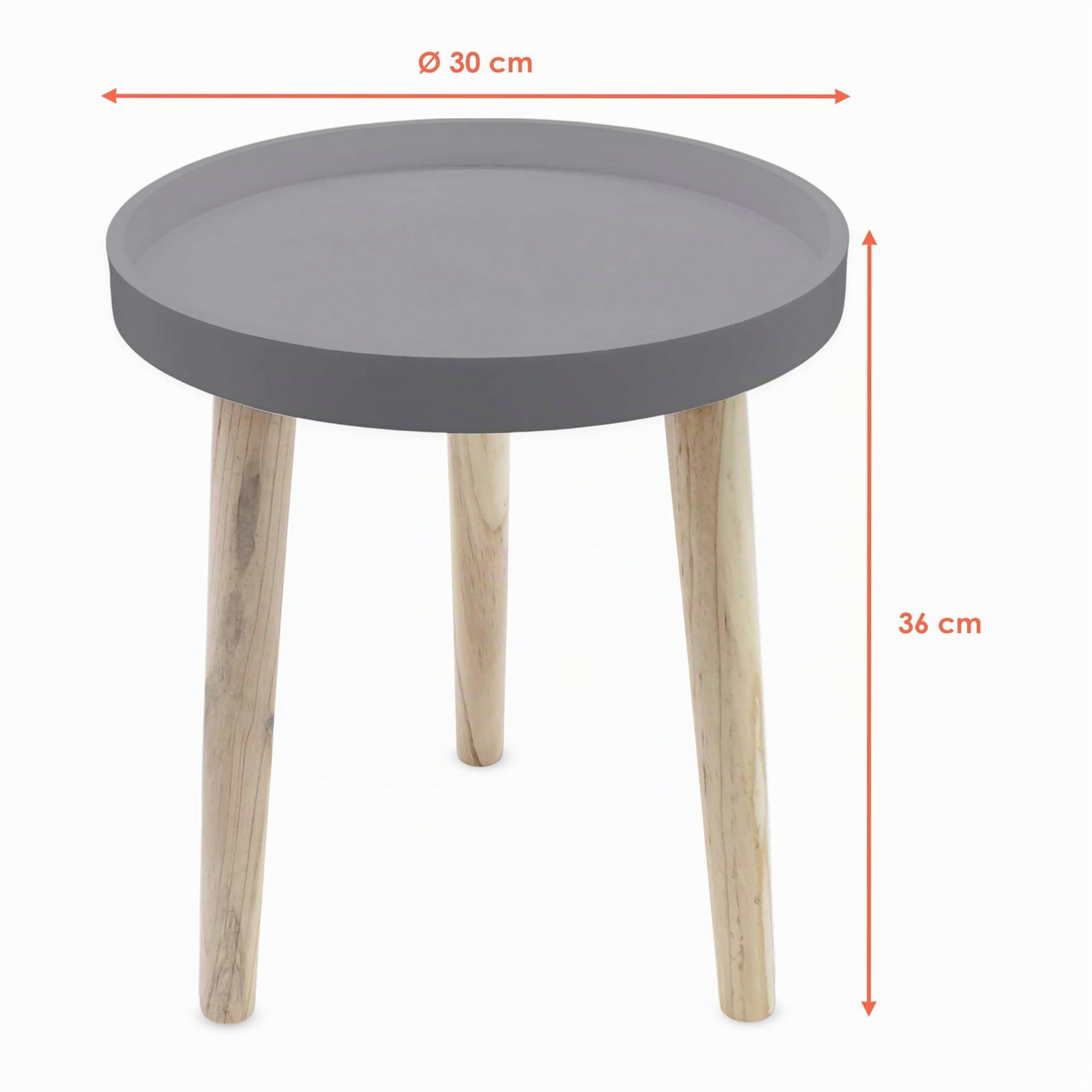 Tavolo decorativo in legno, 36 x 30 cm, piccolo tavolino da salotto