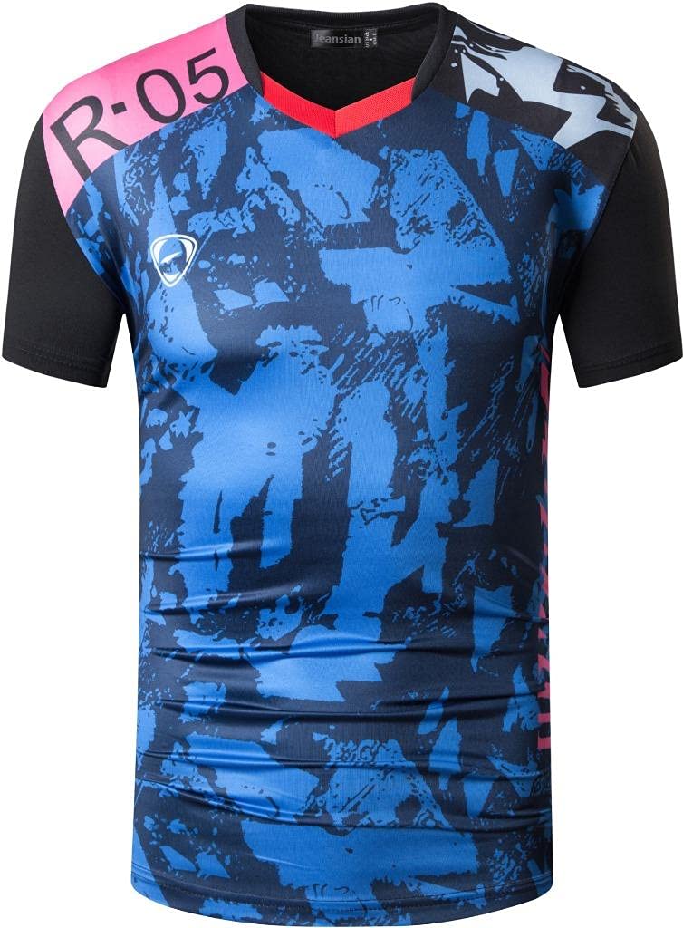 jeansianMen's Sports Outdoor Quick Dry Tops Men's T-Shirt Golf Running Tennis Shirt LSL133