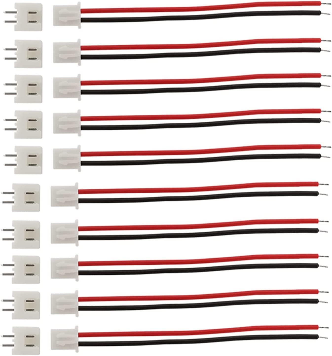 RUNCCI-YUN 100Pcs(50 Paia )2.54 JST 2 Pin Connettore Maschio e Femmina