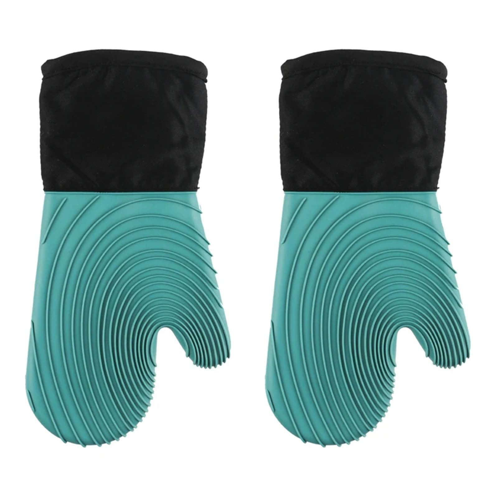 MRKU Baking Mitts Cooking oven gloves Waterproof Heat Resistant 250℃ Non-Slip Silicone Grilling Kitchen Barbecue