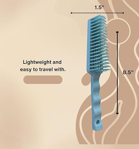 Miniatura 5 de Cepillo desenredante para el cabello, adultos y niños, rizado, textura natural negra, cabello liso, húmedo o seco, masaje sin dolor en el cuero