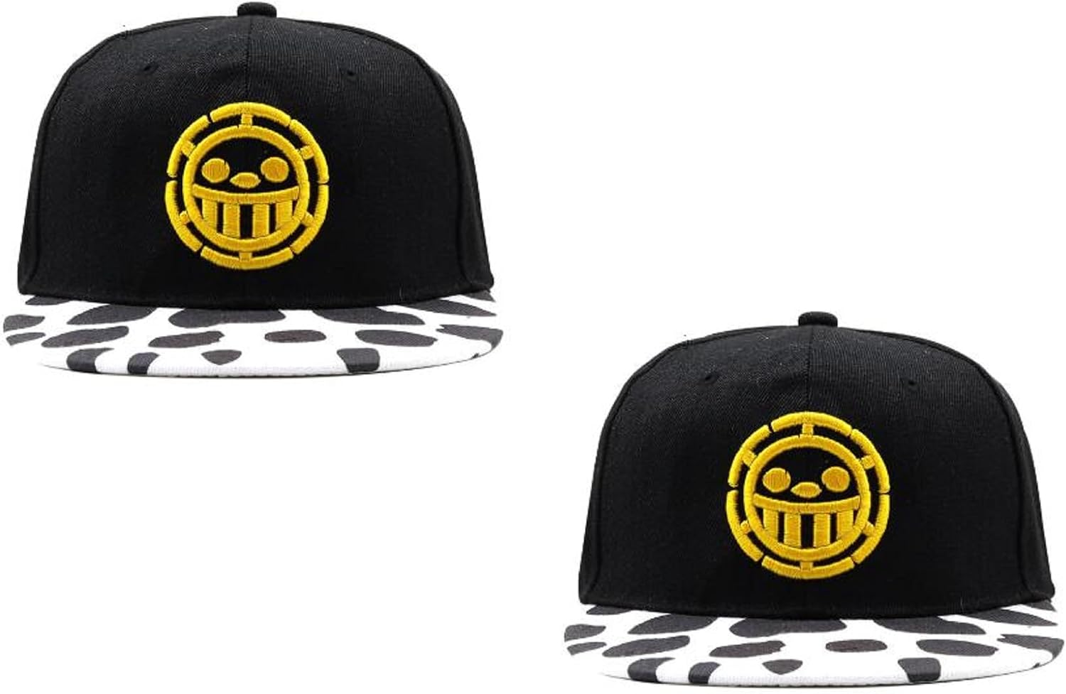 morning place One Piece Trafalgar Law Hat, Cosplay Cap, One Size Fits All Set of 2