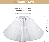 Vista 6 de Women Tutu Petticoat Dance Half Slips Coplay Tulle Underskirt Crinoline Layered Party