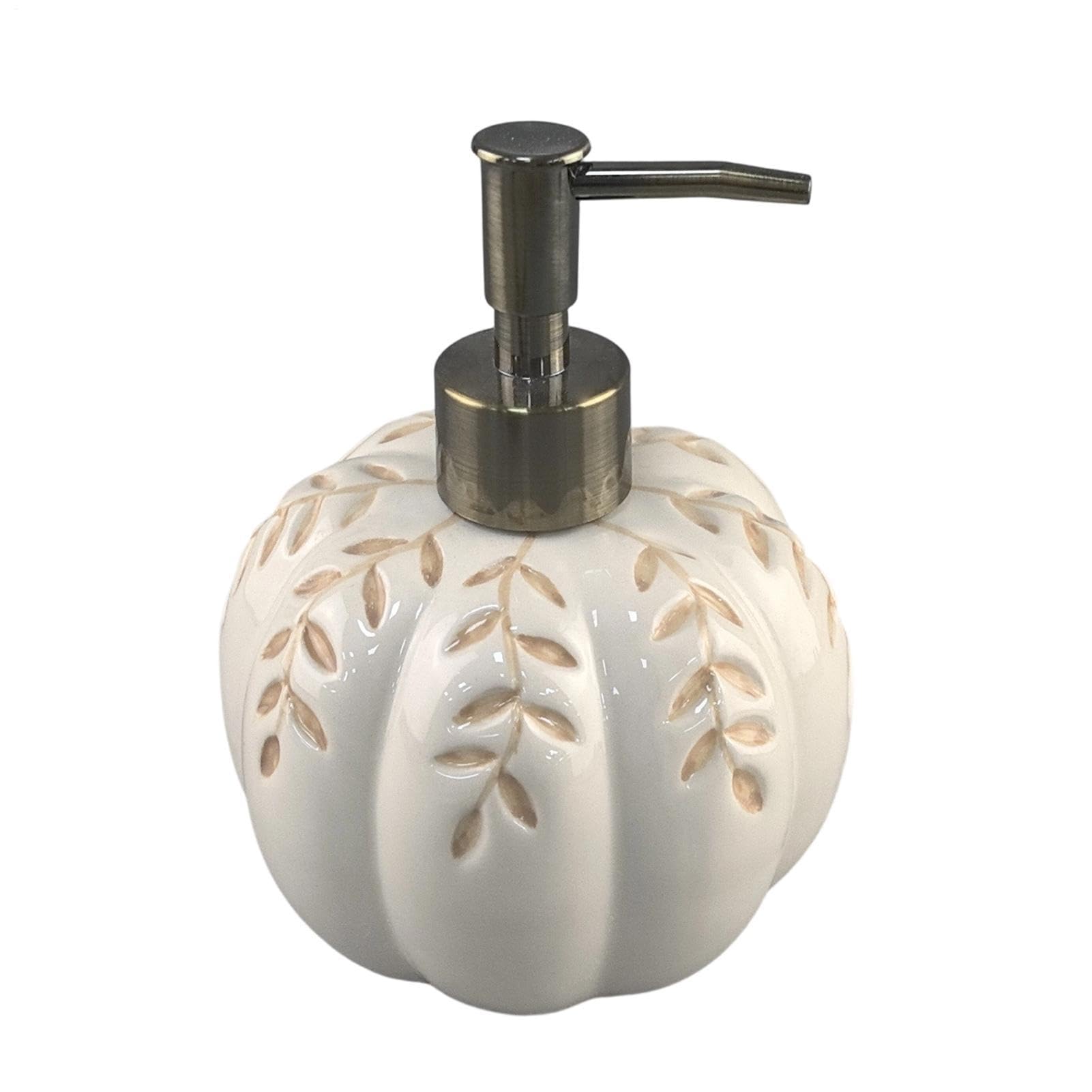 Botella de jabón de loción con diseño de calabaza en cerámica para manos libres