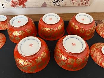 陶あん窯　蓋付き煮物椀 蓋付きお椀ペアセット 雑煮椀 金箔 松竹梅 朱・黒 石川県の工芸