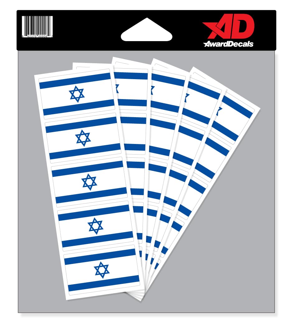 Stickers drapeau Israël pour casque de hockey et football - Qualité supérieure durable