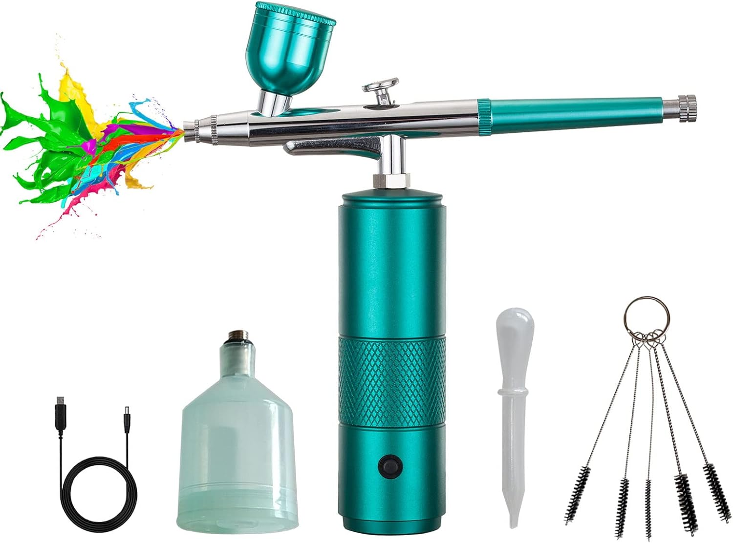 Airbrush Kit,GBgeffy Portable Mini Cordless Airbrush Gun Kit Rechargeable Handheld