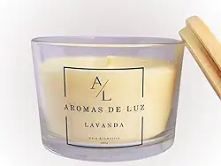 Vela Aromática Vegana de Coco, 100g, Copo de Vidro, Diversos Aromas (Lavanda)