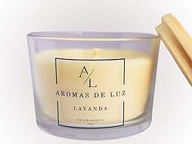 Vela Aromática Vegana de Coco, 100g, Copo de Vidro, Diversos Aromas (Lavanda)