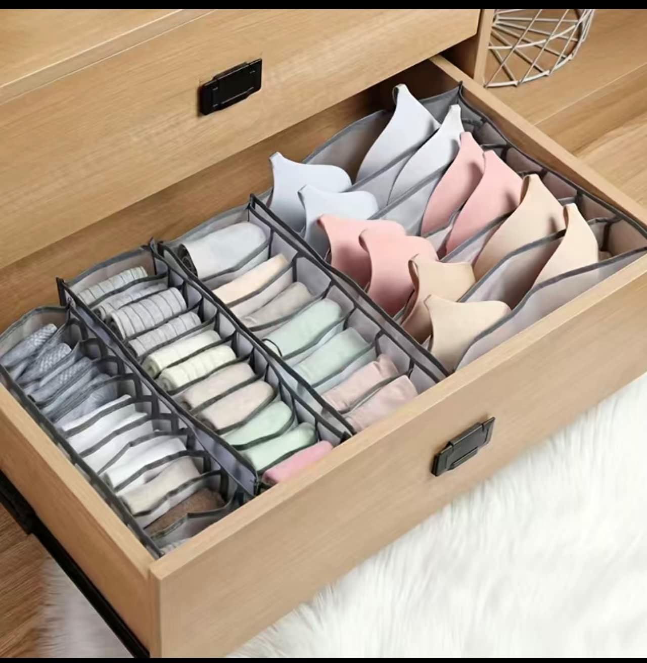 Sock Drawer Organizer 3 Pack, Sock and Underwear Organizer