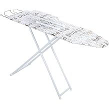 GYMNASTIKA Foldable Ironing Board, Good Load-Bearing Height Adjustable Clothes Ironing Board with Heat-Resistant Cover Extended Iron Board Portable Ironing Boards for Home Laundry Rooms White