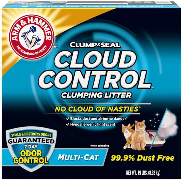 ARM & HAMMER CLUMP & SEAL MULTIPLE CAT CLUMPNG LIGHT SCENT ODOR CONTROL BOX 19 LB