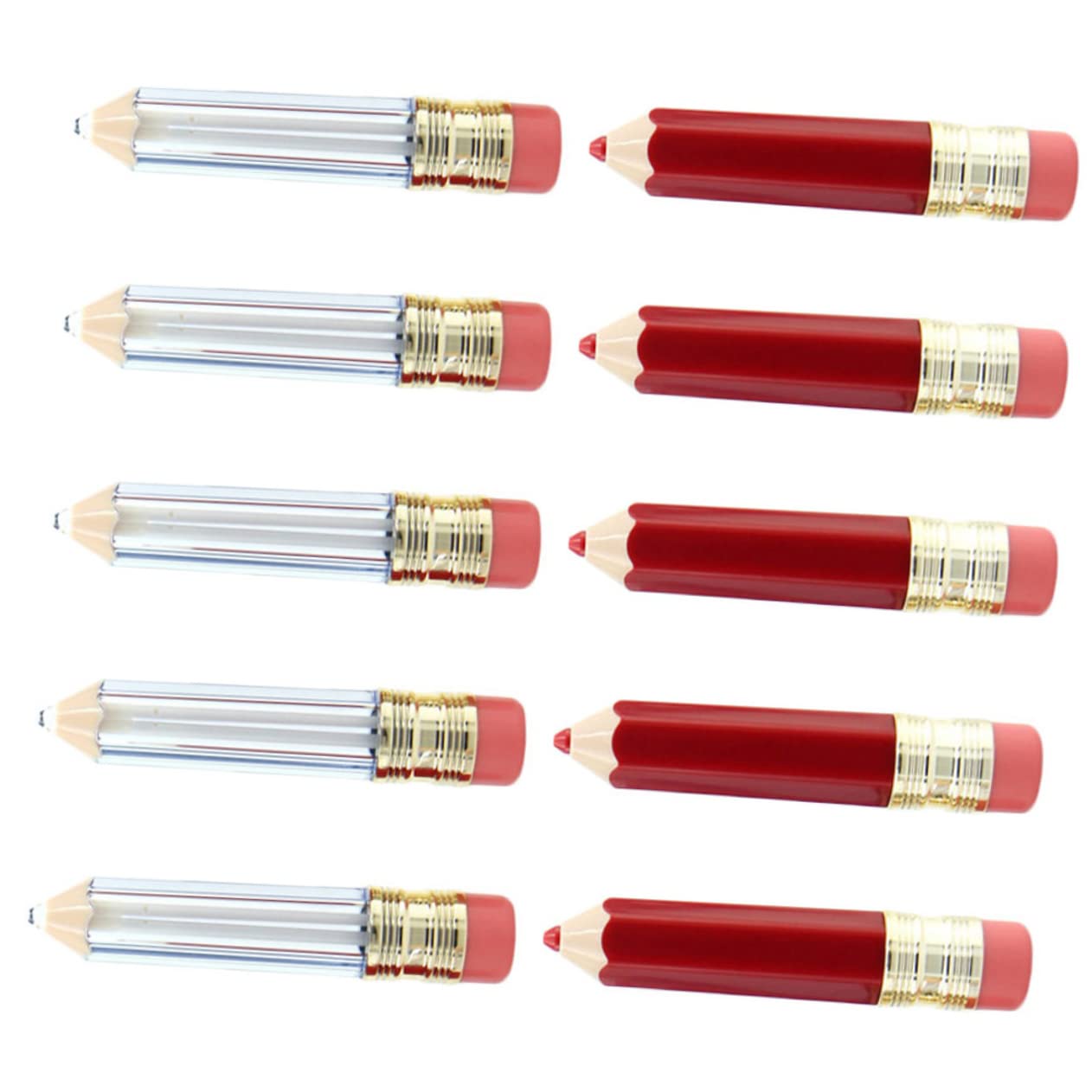 Beavorty 3 Sätze Leere Tube Mit Lippenstift-lippenglasur Lippenstift Set Lipstick Set -kit Lipgloss Glossen Liner Röhren -aufbewahrungsflaschen Plastik 10 Stück * 3