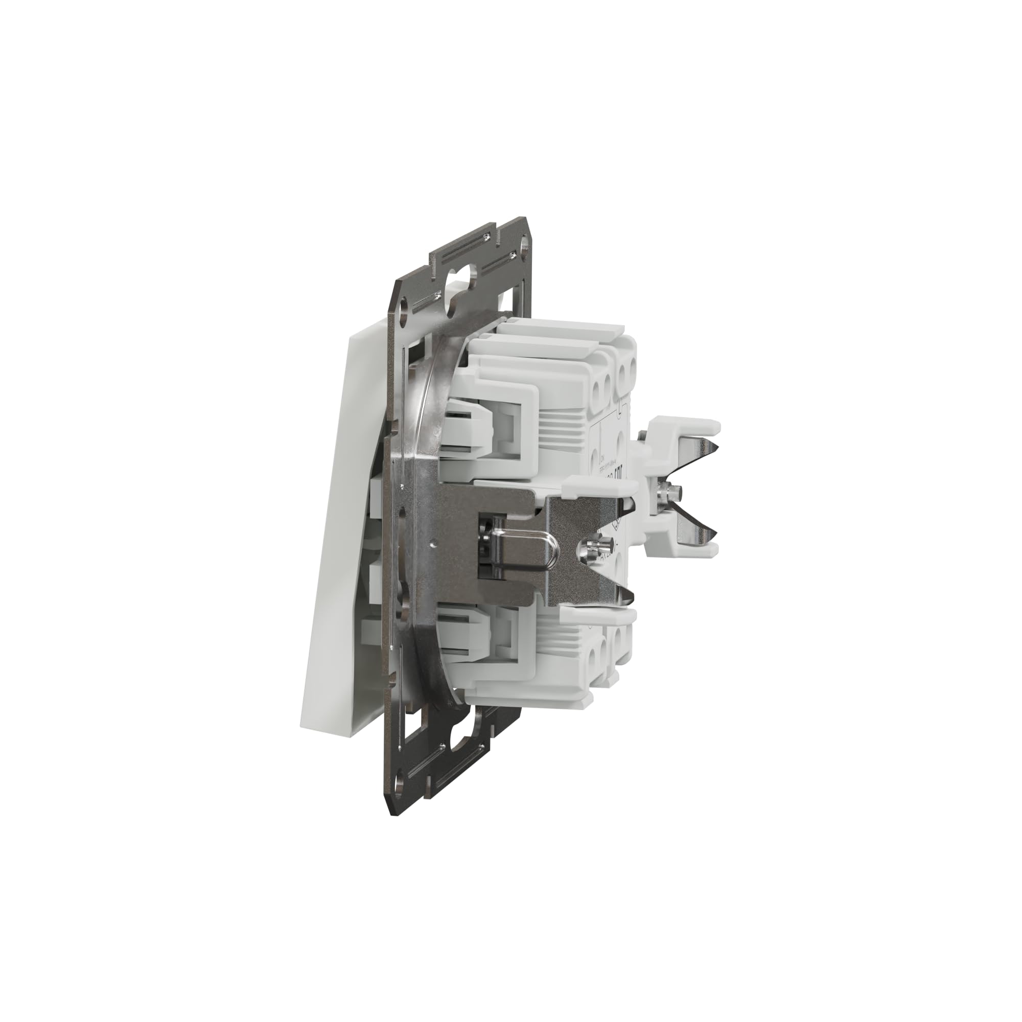Schneider Electric Asfora EPH0370121D podwójny przełącznik podtynkowy 10 AX - 250 V, zaciski wtykowe, biały