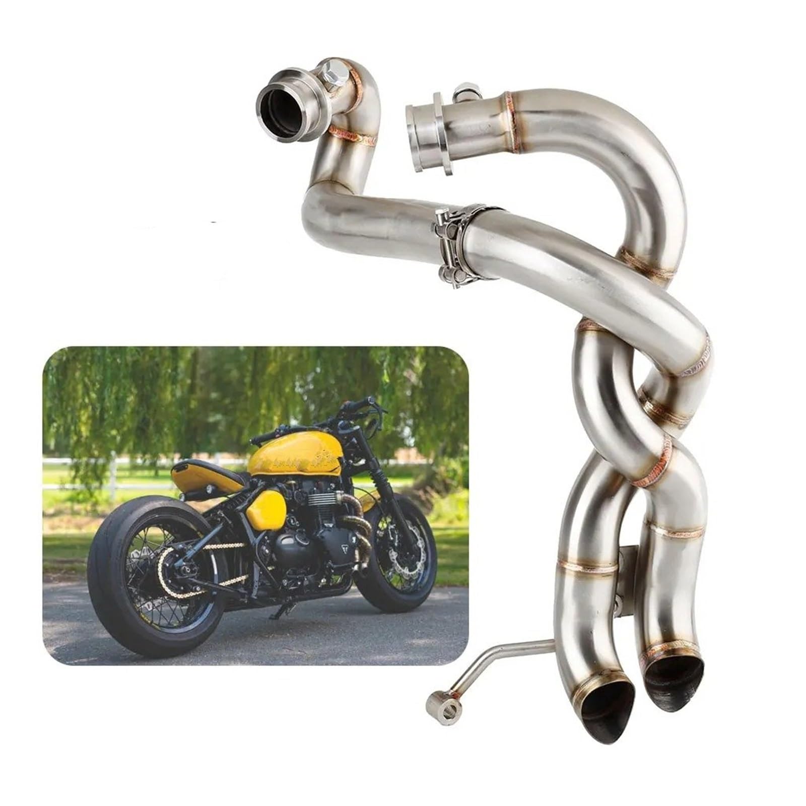 Amazon.co.jp: バイクサイレンサー トライアンフ用 ボンネビル用