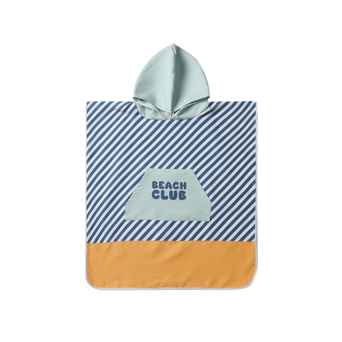 Poncho da Bagno con Cappuccio per Bambini | Asciugamano Assorbente, Asciugatura Rapida in Tessuto Morbido | Leggero e Confortevole | Spiaggia, Piscina o Casa | Blues & Beyond 1 a 3 anni